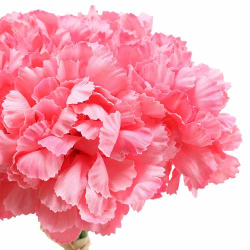 Artículo Clavel artificial Rosa 25 cm 7 piezas ¡Planta artificial como real!