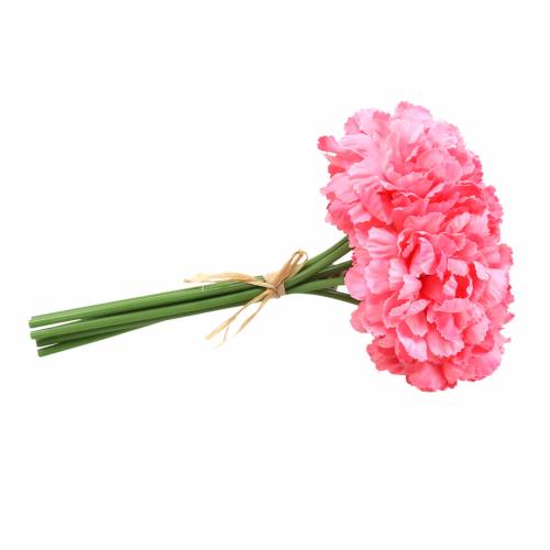 Artículo Clavel artificial Rosa 25 cm 7 piezas ¡Planta artificial como real!