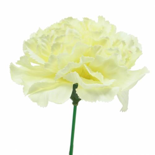 Floristik24 Flor de clavel blanco Ø9cm 12ud