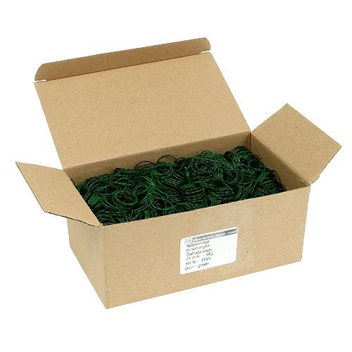 Artículo Anillos de clavel 19mm 1kg Pintado de verde