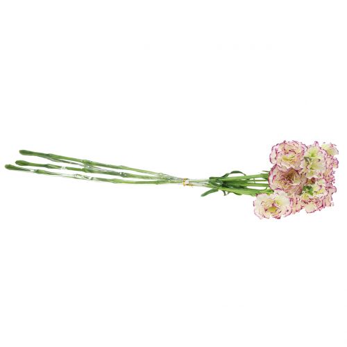 Artículo Clavel Blanco-Morado 64cm 4 uds