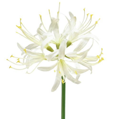 Nerine Guernsey Lily Flor Artificial Blanco Amarillo Ø15cm L65cm