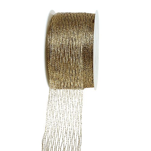 Cinta de red hilo dorado reforzado 40mm 15m