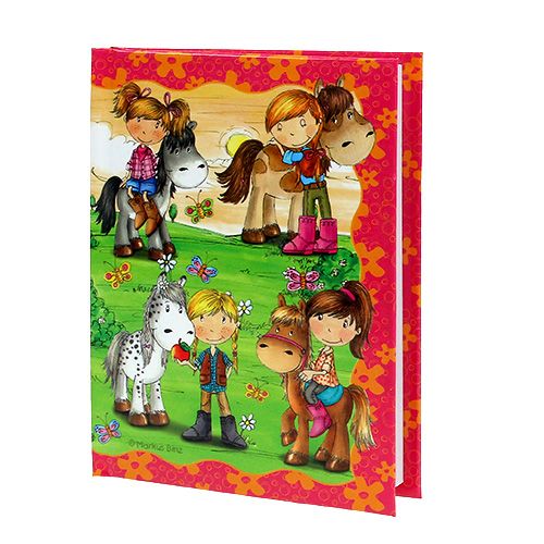 Floristik24 Cuaderno Ponyhof para niñas A6 1p