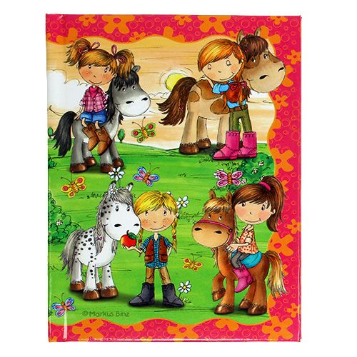 Floristik24 Cuaderno Ponyhof para niñas A6 1p
