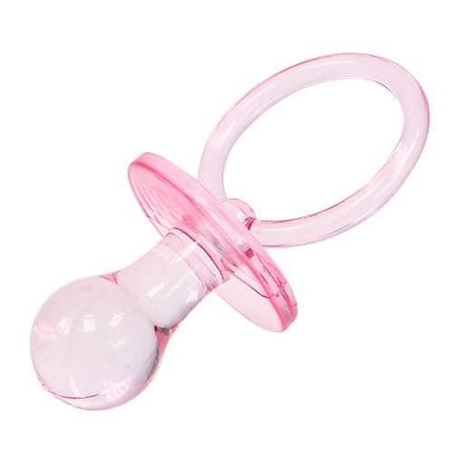 Floristik24 Deco chupete azul, rosa surtido 7cm 8p