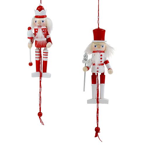 Floristik24 Figura Cascanueces rojo, blanco 12,5cm.