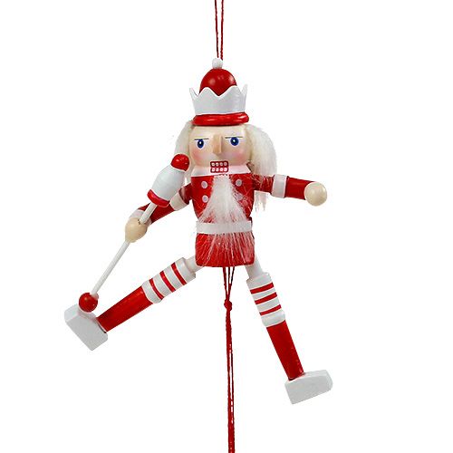 Floristik24 Figura Cascanueces rojo, blanco 12,5cm.
