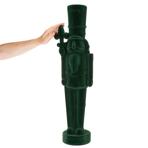 Figura de Cascanueces, de pie, decoración navideña, flocada, 77 cm | Floristik24.es