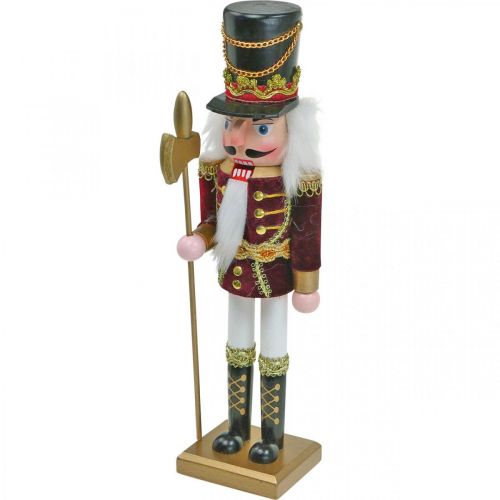 Floristik24 Figura de cascanueces decoración navideña madera rojo 8.5 × 7cm H30cm