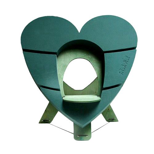 Floristik24 OASIS® Bioline® Deco urna corazón 65cm con soporte