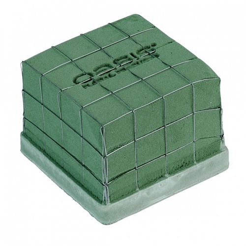 Artículo Arreglo de mesa floral de ladrillo de espuma 11cm x 11cm x 8,5cm 4 piezas