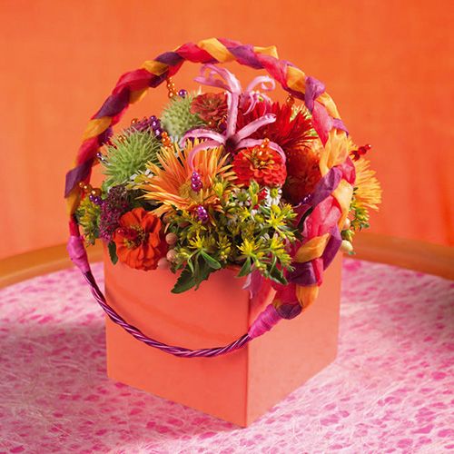 Artículo Arreglo de mesa floral de ladrillo de espuma 11cm x 11cm x 8,5cm 4 piezas