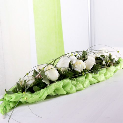 Decoración de mesa de ladrillo de espuma floral verde 22cm x 7cm x 5cm 10pcs