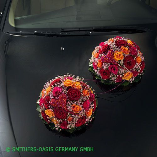 Artículo Arreglo capó coche espuma floral Ø20cm 2 piezas