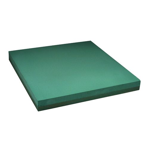 Artículo Hoja de diseño de placa de espuma floral material enchufable verde 61x61cm 1 pieza