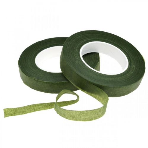 OASIS® Flower Tape, cinta floral autoadhesiva, verde musgo W13mm L27.5cm 2 piezas