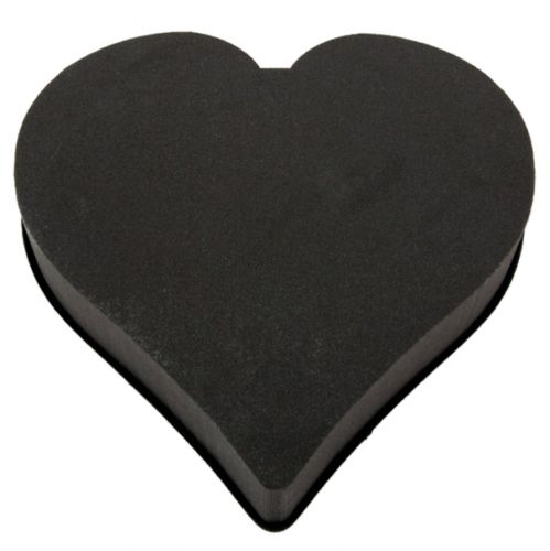 Floristik24 Espuma floral corazón negro 38cm 2pcs