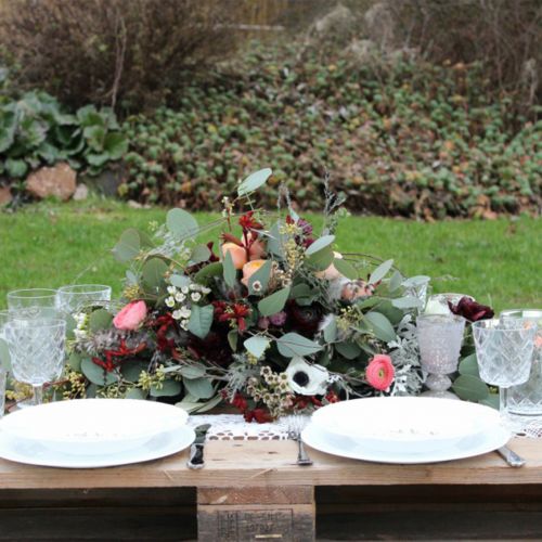 Artículo Material enchufable decoración de mesa floral espuma negro 48cm 4 piezas