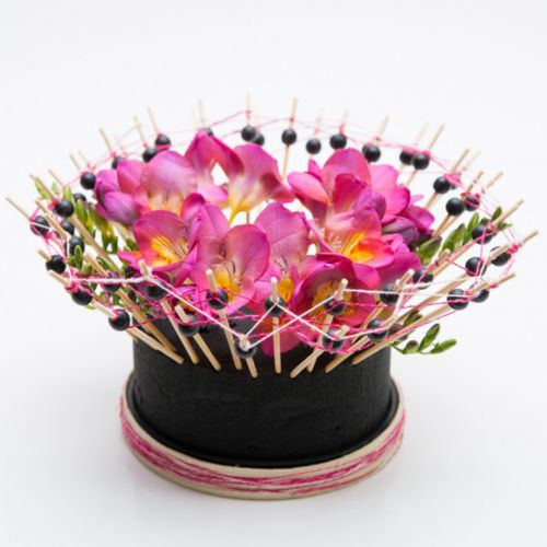 Floristik24 espuma floral material de taponamiento del cilindro negro Ø28cm H5cm 2pcs