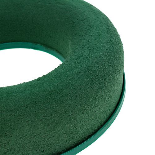 Artículo Corona de anillos de espuma floral verde H2,5cm Ø17cm 6 piezas
