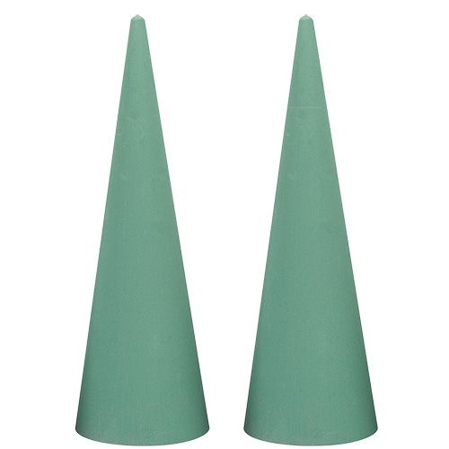 Artículo Espuma floral en forma de cono H50cm Ø15cm 2 piezas