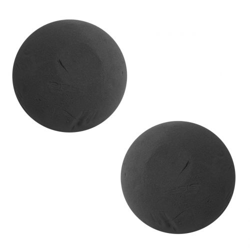 Artículo Bola de espuma floral enchufable masa negra Ø16cm 2 piezas
