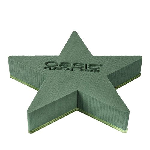 Artículo Estrella de espuma floral húmeda para arreglos 25 x 25 x 4,5 cm
