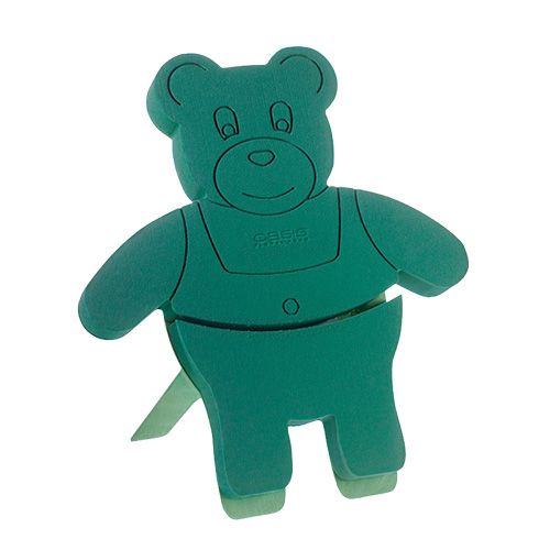 Floristik24 Figura de espuma floral Teddy con soporte 48,5cm x 42cm H5cm 1ud