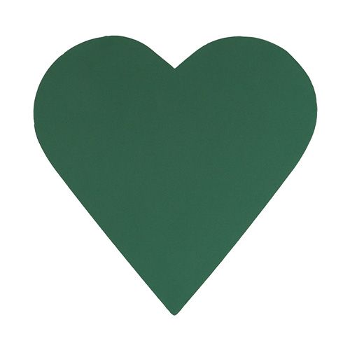 Artículo Corazón de espuma floral 3D material enchufable verde 38 cm x 37 cm x 8 cm 2 piezas