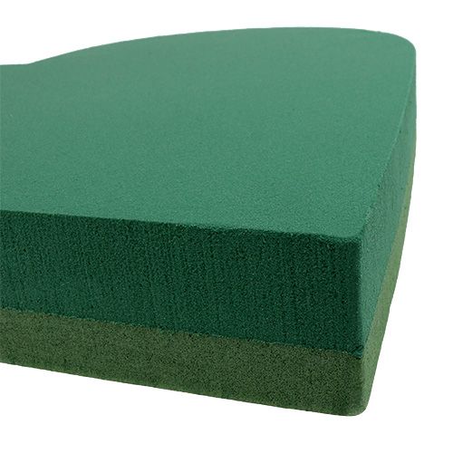 Artículo Corazón de espuma floral, material enchufable, verde, 53 cm, 2 piezas, decoración de boda