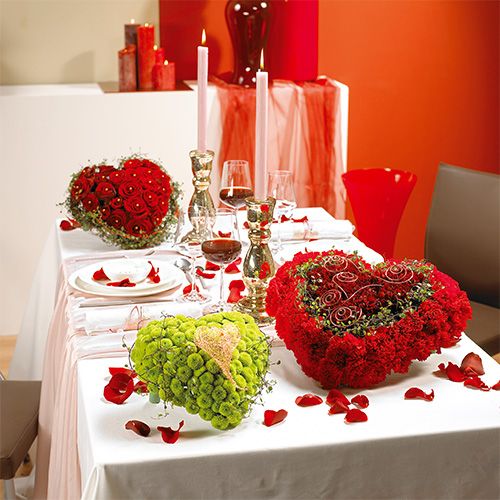 Artículo Corazón de espuma floral, material enchufable, verde, 53 cm, 2 piezas, decoración de boda