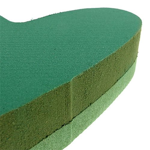 Artículo Material enchufable corazón floral espuma verde 24 cm x 25 cm 2 piezas