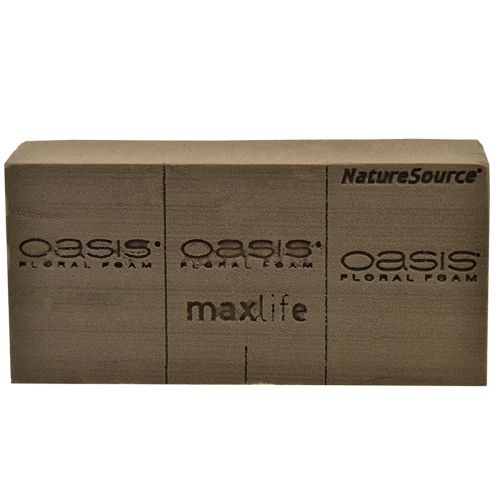 Floristik24 Oasis NatureSource Maxlife Floral Ladrillo Espuma Marrón 23×11×7.5cm 1ud