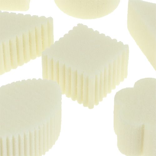 Floristik24 Canapés de espuma floral blanco 4cm-7cm 45p