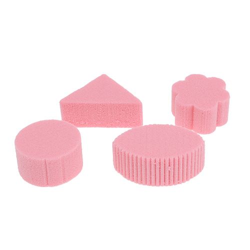 Floristik24 Canapés de espuma floral rosa 5cm 45p