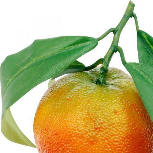 Floristik24 Frutas decorativas, naranjas con hojas, frutas artificiales Al9cm Ø6.5cm 4ud