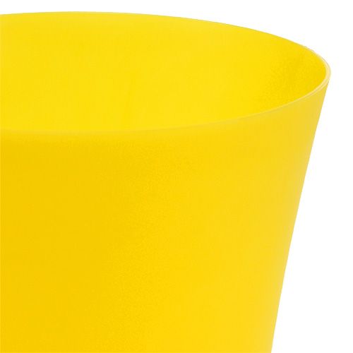 Floristik24 Maceta de orquídeas de plástico amarillo Ø12,5cm A14cm, 1pza