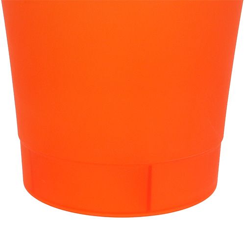 Floristik24 Maceta de orquídeas de plástico naranja Ø12,5cm A14cm, 1pza