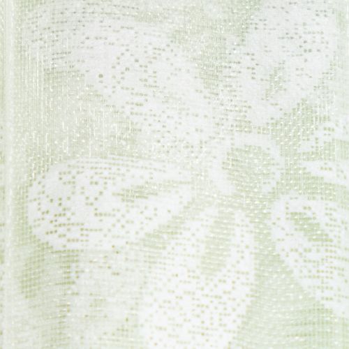 Artículo Cinta de organza, floral, para regalo, verde, 25 mm, 18 m
