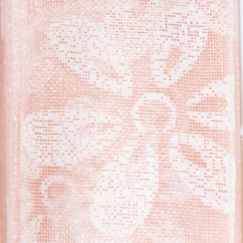 Artículo Cinta de organza, cinta floral para regalo, rosa, 25 mm, 18 m