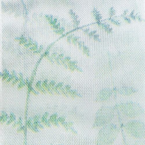 Artículo Cinta de organza, cinta de gasa, ramas frondosas, verde, 40 mm, 15 m