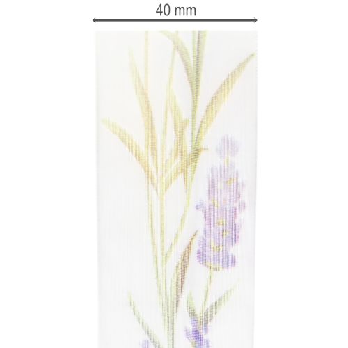 Artículo Cinta de organza, cinta de gasa, cinta decorativa, lavanda, 40 mm, 20 m