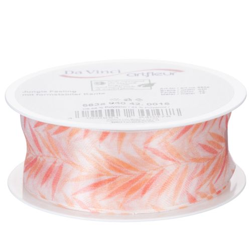 Artículo Cinta de organza, cinta de gasa, naranja selva, 40 mm, 15 m