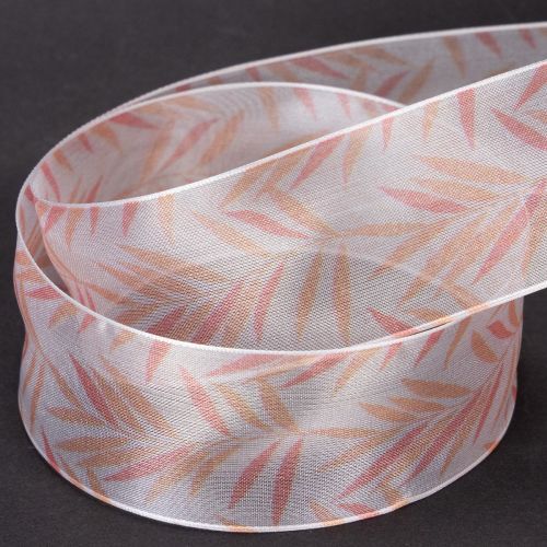 Artículo Cinta de organza, cinta de gasa, naranja selva, 40 mm, 15 m