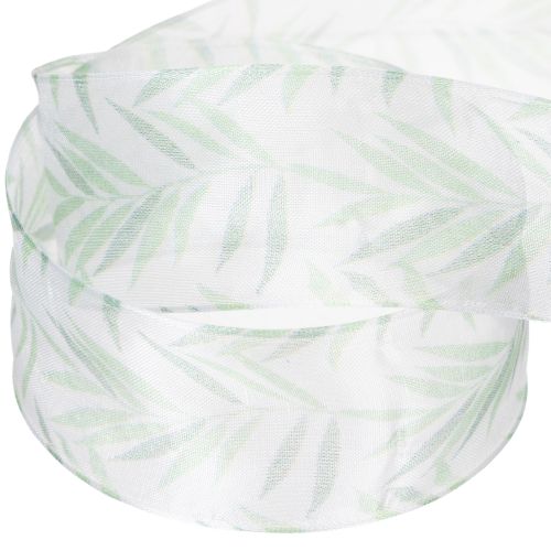 Artículo Cinta de organza, cinta de gasa, cinta verde para plantas, 40 mm x 15 m