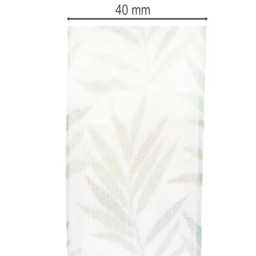 Artículo Cinta de organza, cinta de gasa, cinta verde para plantas, 40 mm x 15 m