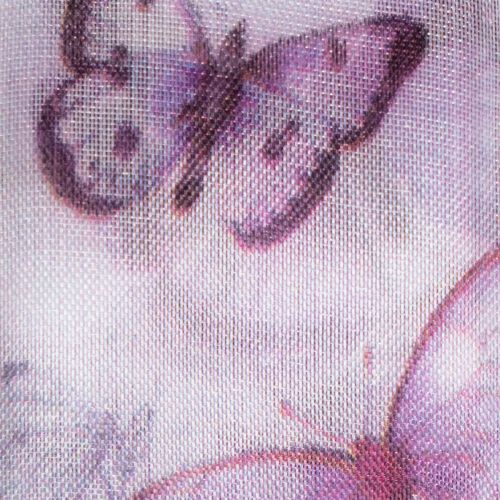 Artículo Cinta de organza, cinta de gasa, mariposas, morado, 40 mm, 18 m