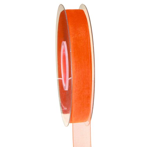 Floristik24 Cinta de organza cinta de regalo cinta naranja orillo 15mm 50m