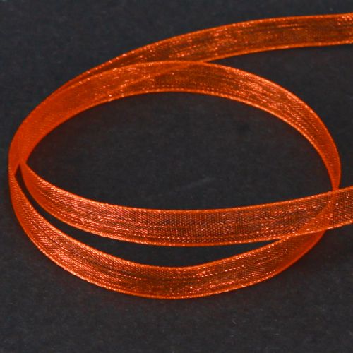Artículo Cinta de organza cinta de regalo cinta naranja orillo 6mm 50m